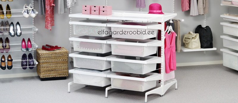 Catalog Closet Shelves Baskets, Elfa Freestanding Shelving